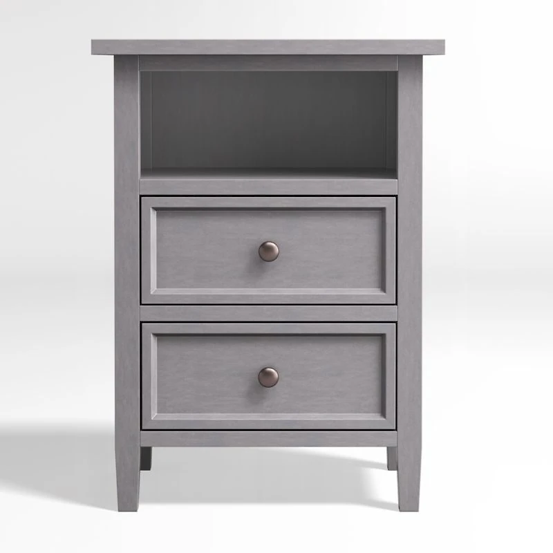 Harbor Dove Grey 2-Drawer Nightstand