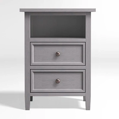 Harbor Dove Grey 2-Drawer Nightstand