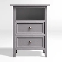 Harbor Dove Grey 2-Drawer Nightstand