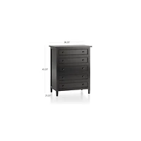 Harbor Bruno Black 5-Drawer Chest