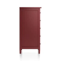 Harbor Red 5-Drawer Chest