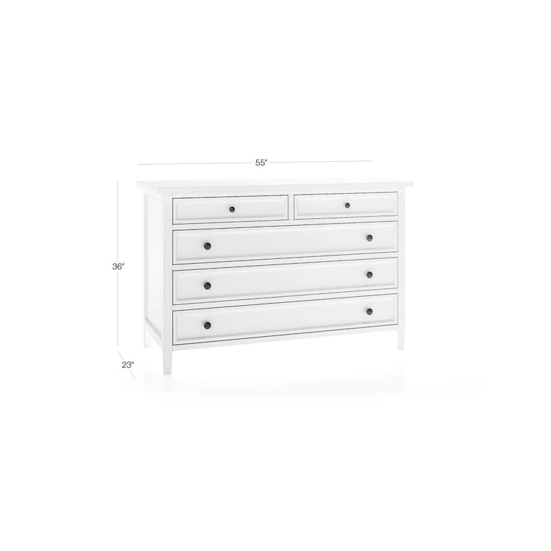 Harbor White 5-Drawer Chest