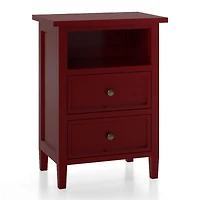 Harbor Red 2-Drawer Nightstand