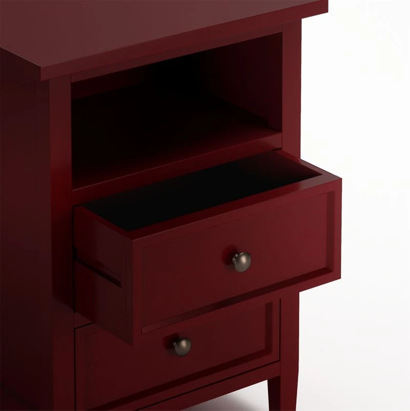 Harbor Red 2-Drawer Nightstand