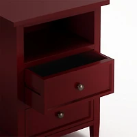 Harbor Red 2-Drawer Nightstand