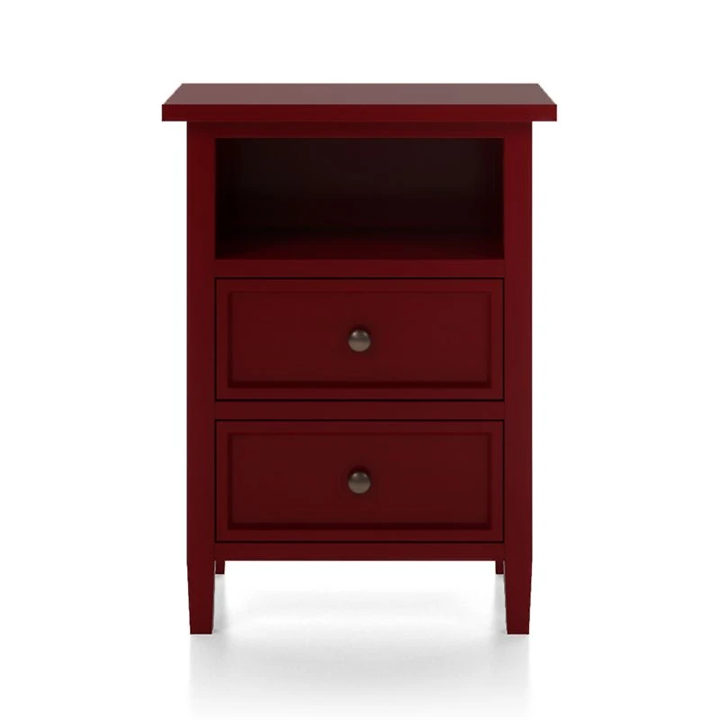 Harbor Red 2-Drawer Nightstand