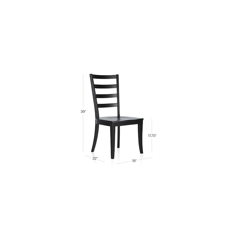 Harper Black Ladder Back Dining Chair