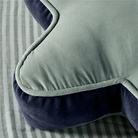 Harriet Verte Green Velvet Kids Star Shaped Throw Pillow