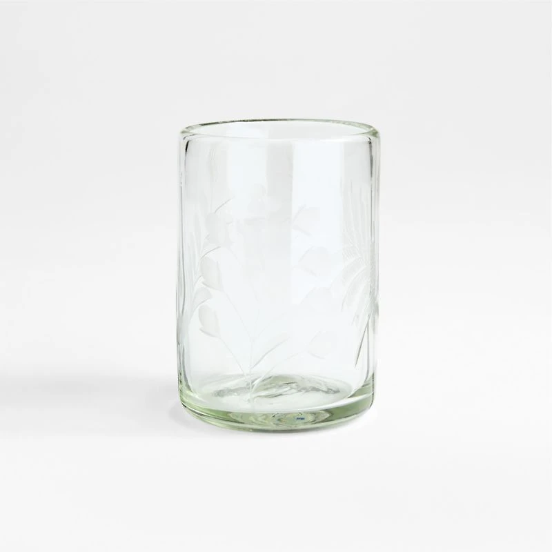 Harvest Floral 8-Oz. Etched Glass