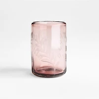 Harvest Floral Pink 8-Oz. Etched Glass