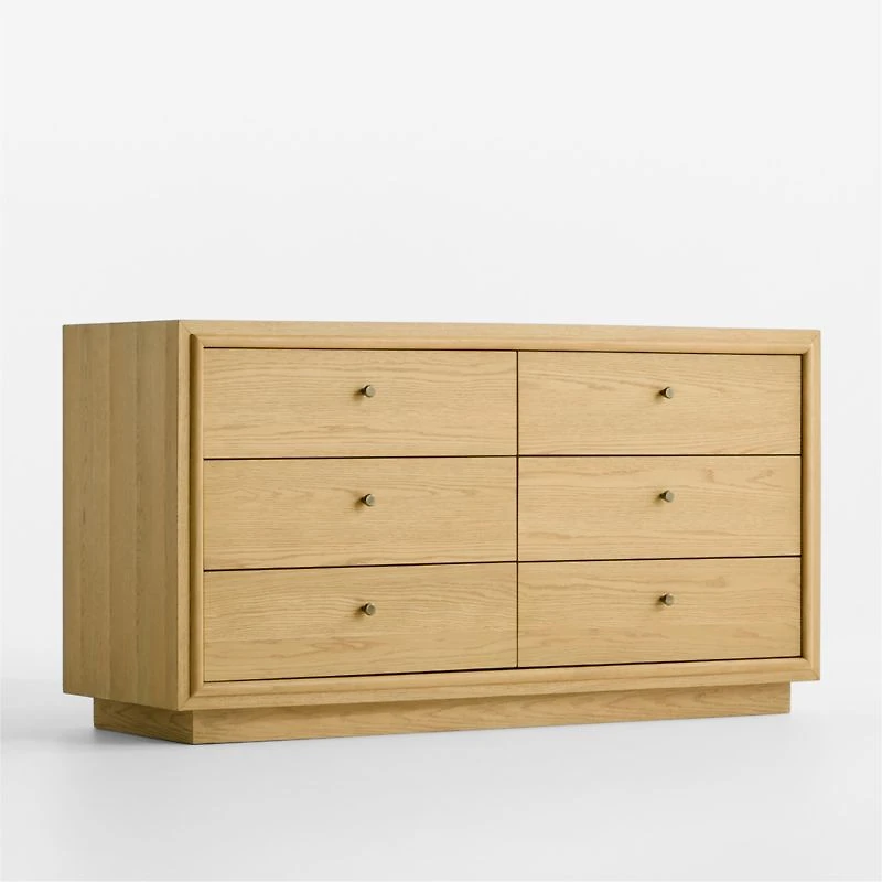 Hastings 60" Rye Wood 6-Drawer Dresser