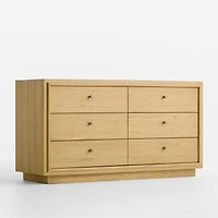 Hastings 60" Rye Wood 6-Drawer Dresser