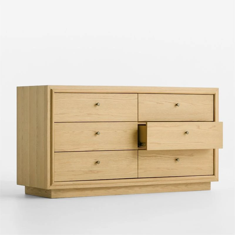 Hastings 60" Rye Wood 6-Drawer Dresser