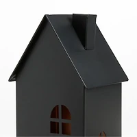 Black Haunted House with LED Lights