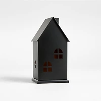 Black Haunted House with LED Lights
