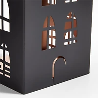 Medium Black Halloween Haunted House Sculpture