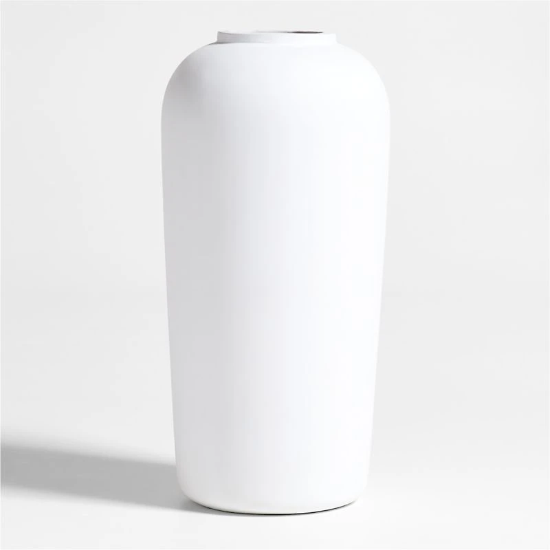 Haven White Cement Vase
