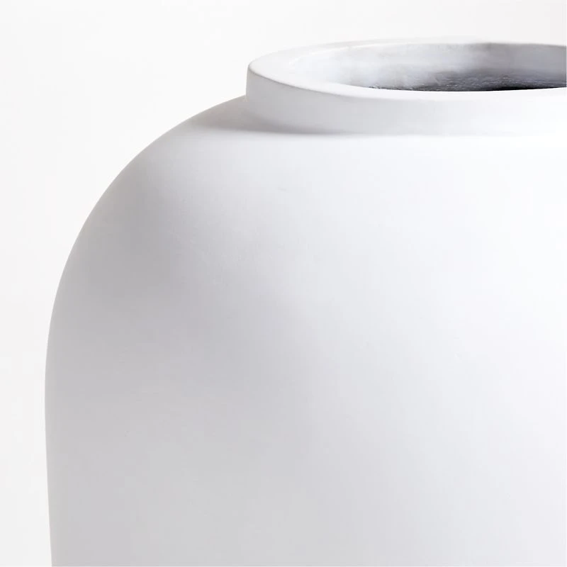 Haven White Cement Vase