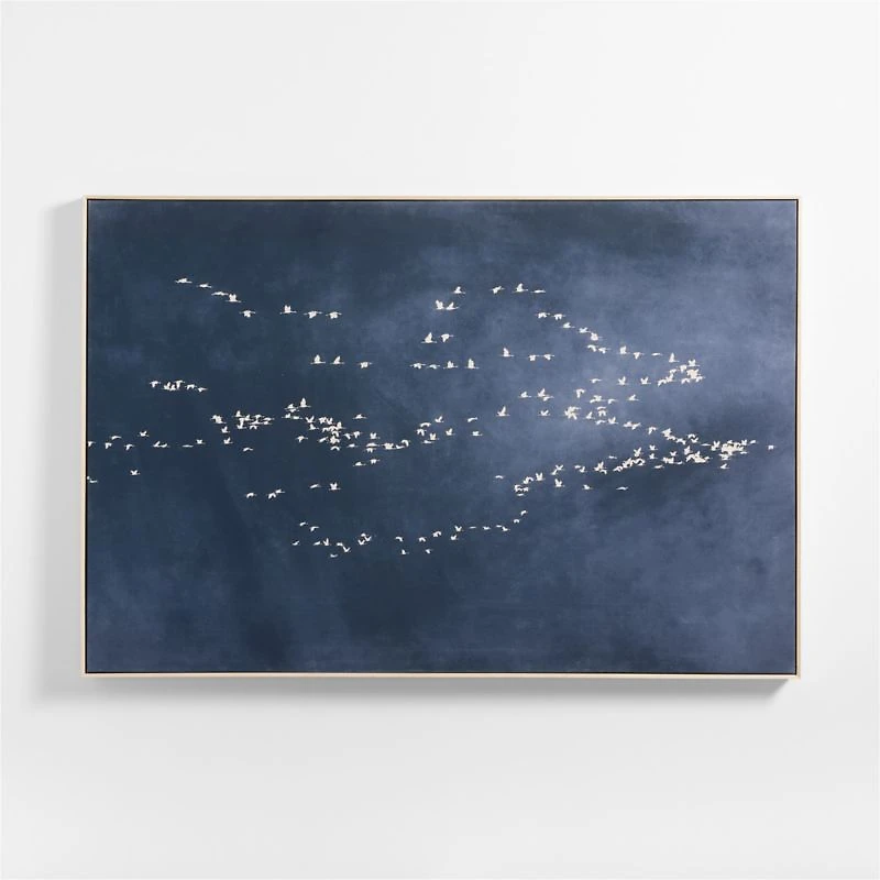 "Heading South" Blue Canvas 70"x47" Wall Art Print