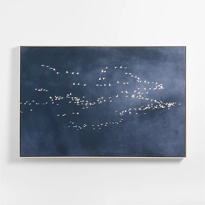 "Heading South" Blue Canvas 70"x47" Wall Art Print