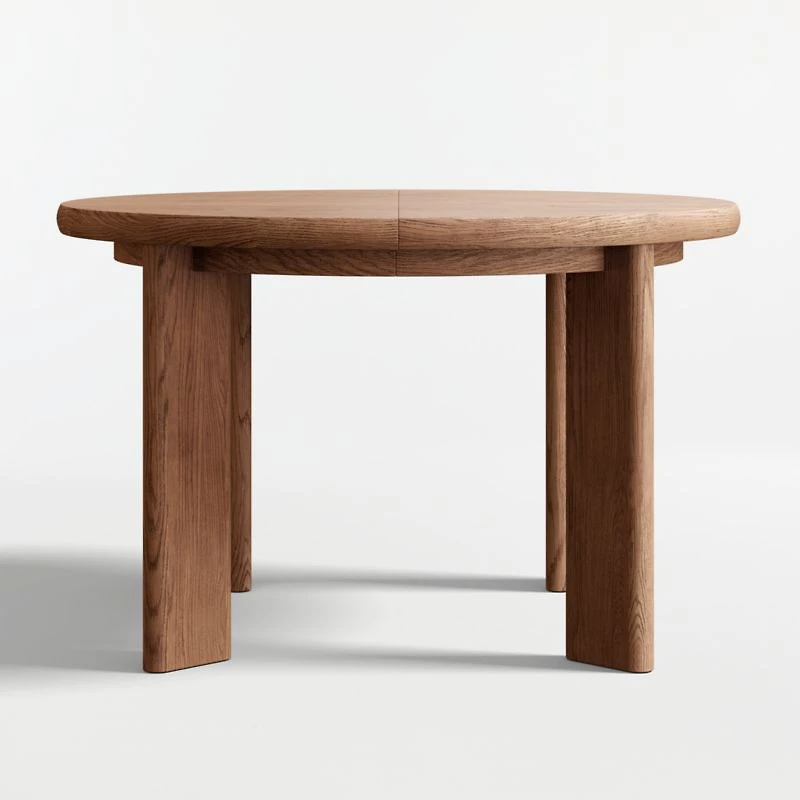Hearth 49"-71" Oak Round Extendable Dining Table