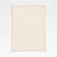 Heathered Lilac Rose Striped Sherpa Baby Stroller Blanket