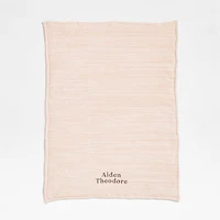 Heathered Lilac Rose Striped Sherpa Baby Stroller Blanket