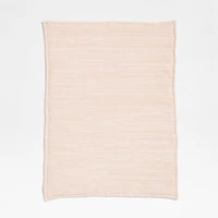 Heathered Lilac Rose Striped Sherpa Baby Stroller Blanket