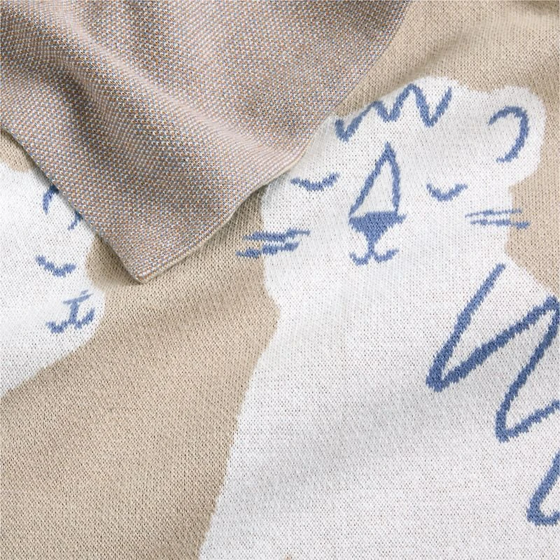 Heirloom Animal Printed Organic Cotton Baby Stroller Blanket