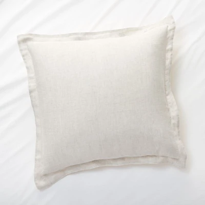 Aire Natural Hemp Reversible Warm Natural and Ivory Euro Bed Pillow Sham