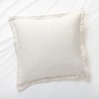 Aire Natural Hemp Reversible Warm Natural and Ivory Euro Bed Pillow Sham