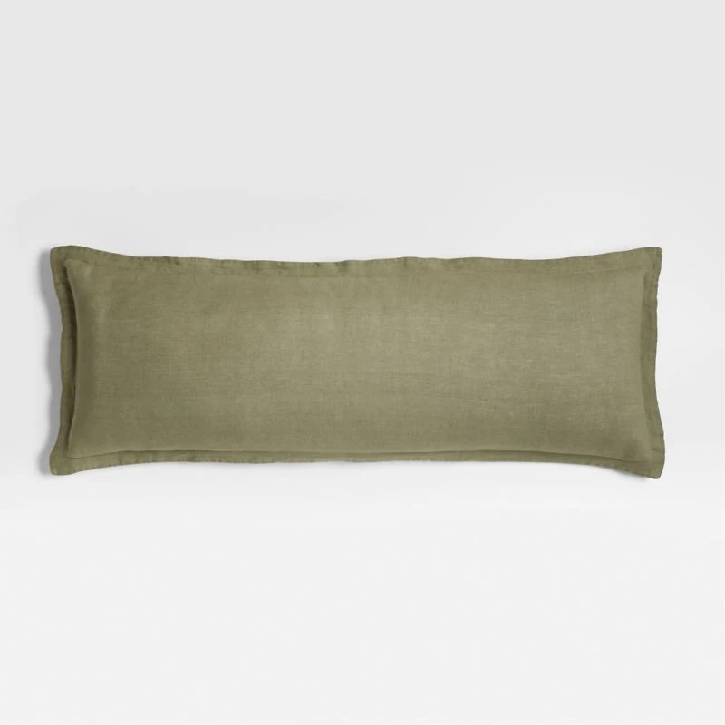 Hemp 54x20 Garden Green Throw Pillow Cover