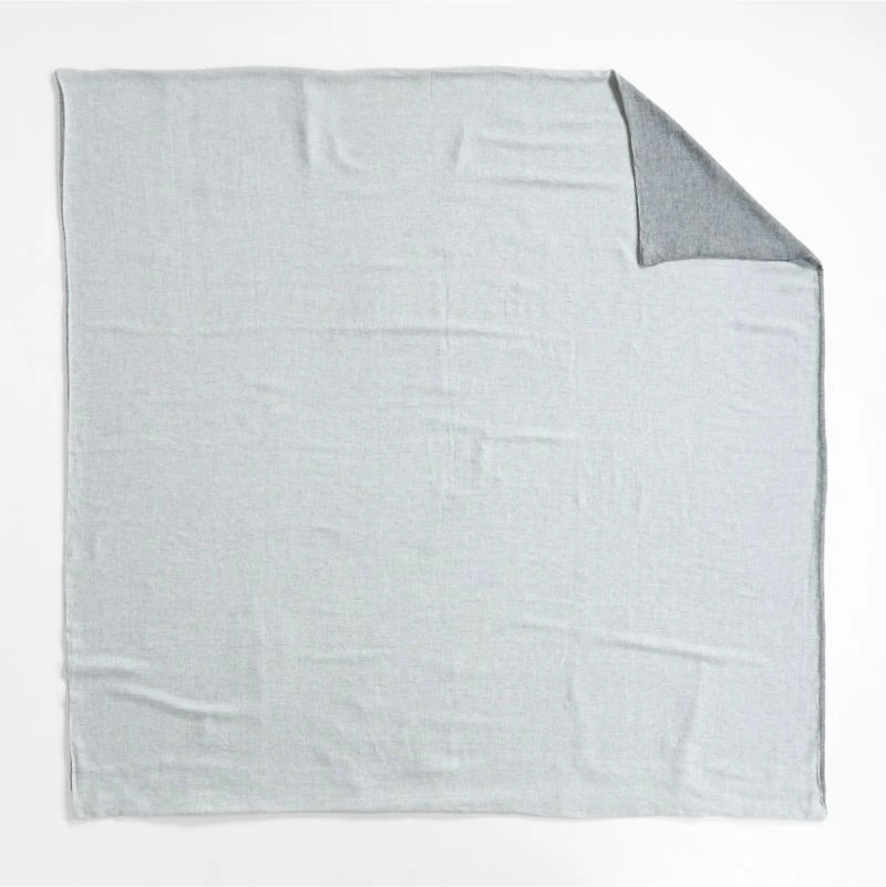 Aire Natural Hemp Ink Black Grid King Duvet Cover
