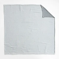 Aire Natural Hemp Ink Black Grid King Duvet Cover