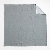 Aire Natural Hemp Ink Black Grid King Duvet Cover