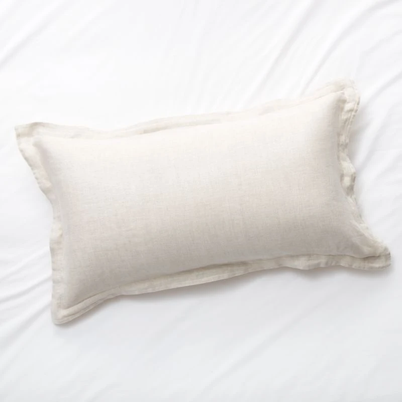 Aire Natural Hemp Reversible Warm Natural and Ivory King Bed Pillow Sham