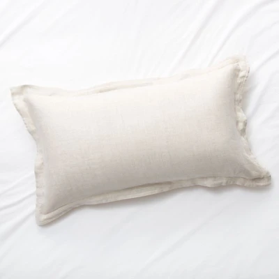 Aire Natural Hemp Reversible Warm Natural and Ivory King Bed Pillow Sham