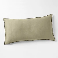 Aire Natural Hemp Merrow Stitch Garden Green King Bed Pillow Sham