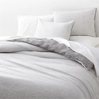 Aire Natural Hemp Ink Black Grid King Duvet Cover