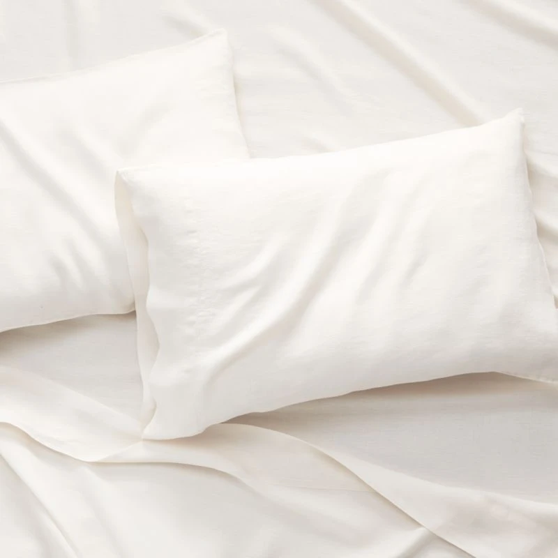 Aire Natural Hemp Warm Natural Standard Pillow Cases, Set of 2