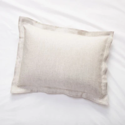 Aire Natural Hemp Reversible Warm Natural and Ivory Standard Bed Pillow Sham