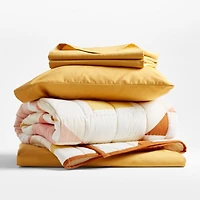 Heritage Pink Organic Cotton Baby Crib Quilt