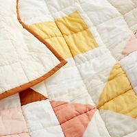 Heritage Pink Organic Cotton Baby Crib Quilt