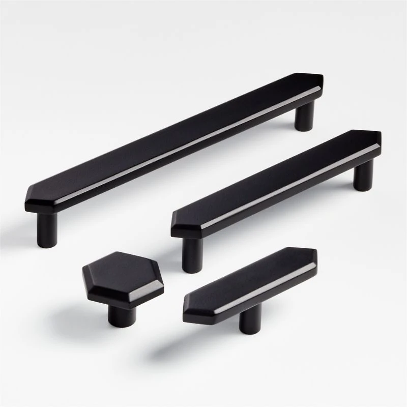 Hex 3" Black Bar Pull