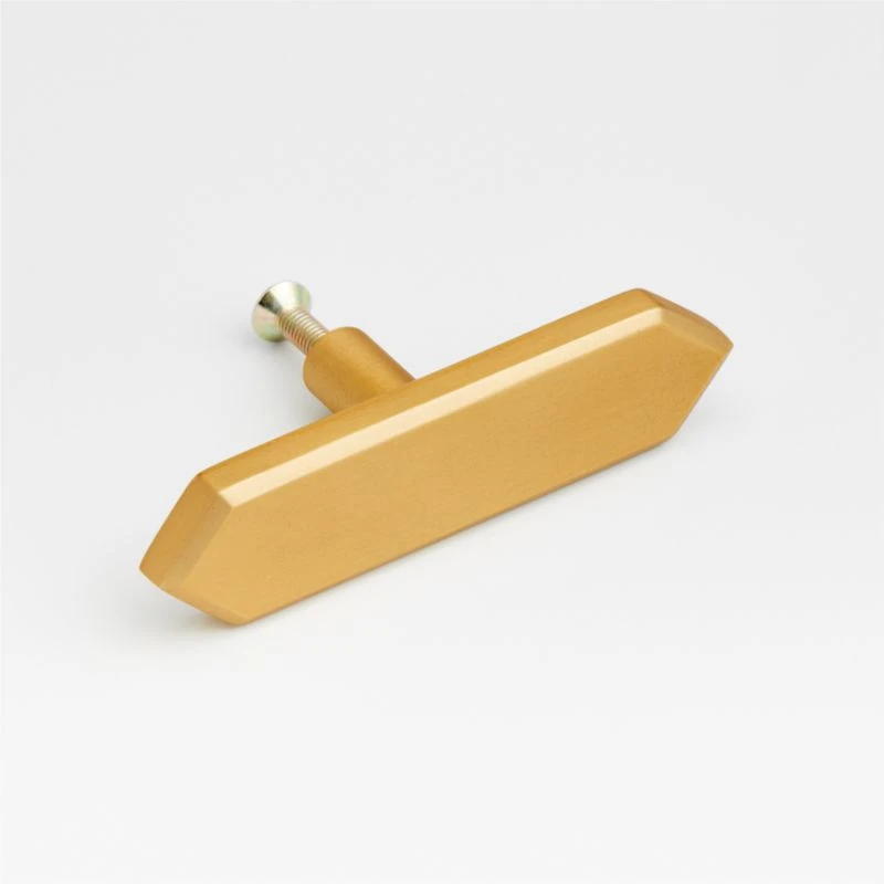 Hex 3" Brass Bar Pull