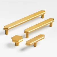 Hex 3" Brass Bar Pull