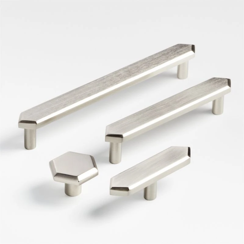 Hex 3" Brushed Nickel Bar Pull