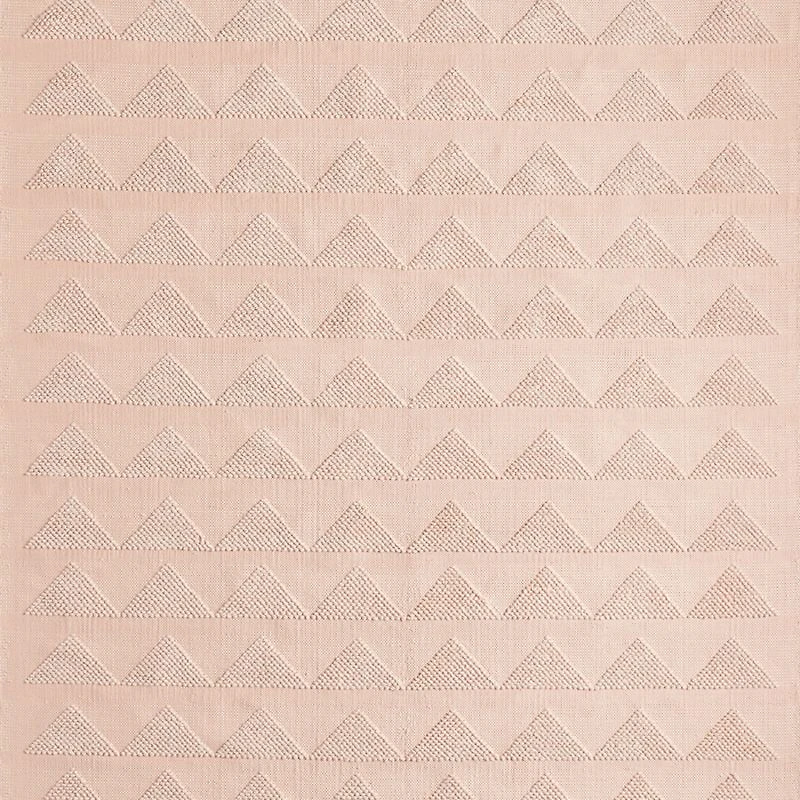Hi/Low Triangle Natural Blush Flatweave Kids Performance Area Rug 5'x8'