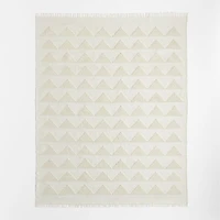 Hi/Low Triangle Pampas Ivory Flatweave Kids Performance Area Rug 5'x8'