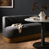 Hicks Grey Upholstered Banquette Dining Bench